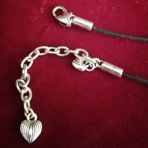 Vintage Brighton Drop Necklace on Black Chord - Picture 5 of 6